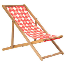 Beliani Set Of 2 Sun Lounger Replacement Fabrics Anzio/avellino 113 X 44 Cm Red - thumbnail 4