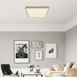 Luminosa Lighting Luminosa Tibey 45Cm Square Flush Ceiling Light Brass-Coloured Matt Led 3000K - thumbnail 5