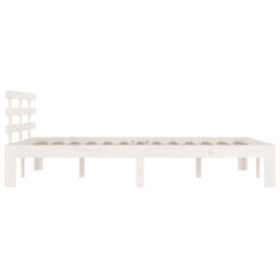 Berkfield Bed Frame White Solid Wood 180X200 Cm Super King Size - thumbnail 5