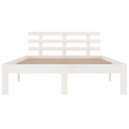 Berkfield Bed Frame White Solid Wood 180X200 Cm Super King Size - thumbnail 4
