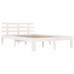 Berkfield Bed Frame White Solid Wood 180X200 Cm Super King Size - thumbnail 3