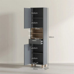 Bathroom Storage Unit With Open Shelves - thumbnail 2