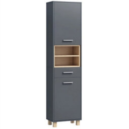 Bathroom Storage Unit With Open Shelves - thumbnail 1