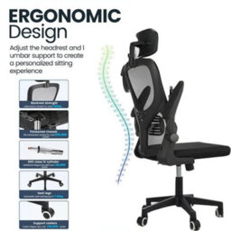 Style 2 Mesh Office Chair Ergonomic  Swivel Lift Computer Desk - thumbnail 4