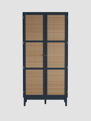 LPD Bordeaux 2 Door Wardrobe - Engineered Wood/plastic - L55.52 X W85 X H180.5 Cm - Berlin Blue/oak - image 1