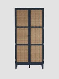 LPD Bordeaux 2 Door Wardrobe - Engineered Wood/plastic - L55.52 X W85 X H180.5 Cm - Berlin Blue/oak