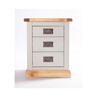 Cabinet Bits Bomporto 3 Drawer Bedside Table Brass Drop Handle - image 1