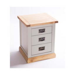 Cabinet Bits Bomporto 3 Drawer Bedside Table Brass Drop Handle - thumbnail 3