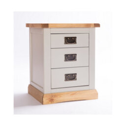 Cabinet Bits Bomporto 3 Drawer Bedside Table Brass Drop Handle - thumbnail 2