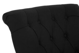 Orsina High Tufted Back Black Cotton Armchair, Striking Black Upholstered Mid Century Armchair For Livingroom - thumbnail 4