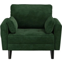 Fabric Upholstered Sofa With Tufted Single Seat Cushion For Living Room/bedroom - thumbnail 1