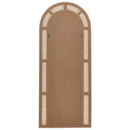 Beliani Wall Mirror Franey 50 Cm 120 Cm Rattan Natural - thumbnail 4