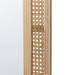 Beliani Wall Mirror Franey 50 Cm 120 Cm Rattan Natural - thumbnail 5