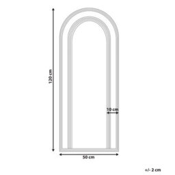 Beliani Wall Mirror Franey 50 Cm 120 Cm Rattan Natural - thumbnail 3