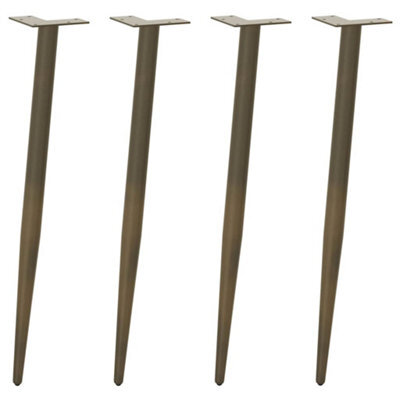 Berkfield Console Table Legs Conical Shape 4 Pcs Natural Steel 72-73 Cm Steel - image 1