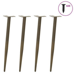 Berkfield Console Table Legs Conical Shape 4 Pcs Natural Steel 72-73 Cm Steel - thumbnail 3