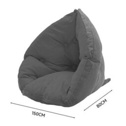 Grey Floor Lounger Chair Cushion Swing Seat Cushion Spare Seat Padded For Bedroom - thumbnail 2