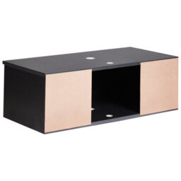 Wyld And Coco Wall-Mounted Bathroom Cabinet Black 80 X 40 Cm Fluted Front, 2 Deep Shelves - thumbnail 6