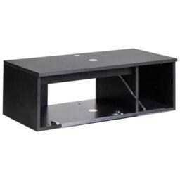Wyld And Coco Wall-Mounted Bathroom Cabinet Black 80 X 40 Cm Fluted Front, 2 Deep Shelves - thumbnail 5