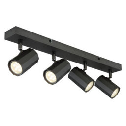 Luminosa Lighting Luminosa James Ceiling Spotlight Bar Grey Matt 4X Gu10