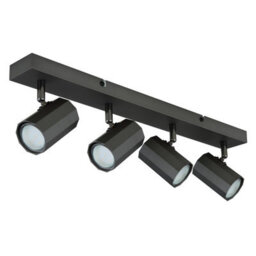 Luminosa Lighting Luminosa James Ceiling Spotlight Bar Grey Matt 4X Gu10 - thumbnail 2