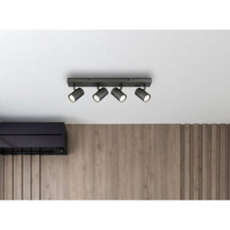 Luminosa Lighting Luminosa James Ceiling Spotlight Bar Grey Matt 4X Gu10 - thumbnail 7