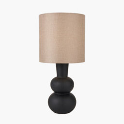 Pacific Lifestyle Black Curved Bottle Ceramic Table Lamp - thumbnail 2