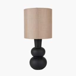 Pacific Lifestyle Black Curved Bottle Ceramic Table Lamp - thumbnail 3