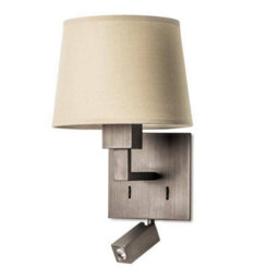 Luminosa Lighting Luminosa Bali Led 2 Light Indoor Wall Light Bronze With Reading Lamp, E27 (Shade Not Included) - Special Offer