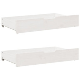 Berkfield Daybed With Drawers Without Mattress White 90X200 Cm Solid Wood - thumbnail 6