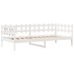 Berkfield Daybed With Drawers Without Mattress White 90X200 Cm Solid Wood - thumbnail 5