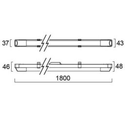 Sylvania Sylbatten Neutral White Ip20 24W 6Ft Single Led Batten - thumbnail 9