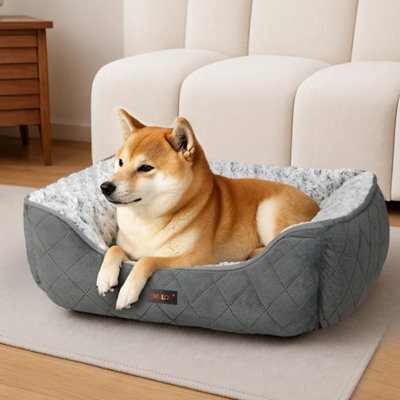 Skylos Large Dog Bed Pet Cushion Fluffy Plush Washable For Calming Anxiety - image 1