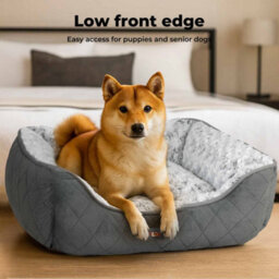 Skylos Large Dog Bed Pet Cushion Fluffy Plush Washable For Calming Anxiety - thumbnail 7
