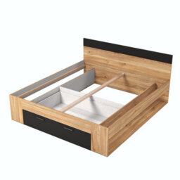 Arte Elegant Beta Divan Bed 160Cm In Oak Mauvella - Spacious Eu King Size With Storage - thumbnail 4
