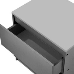 Modern Bedside Cabinet Nightstand Table 2 Drawer Bedroom - thumbnail 4