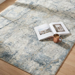 Livabliss Avellino-Abstract Grey Blue Beige Modern Marble High Pile Living Dining Bedroom Rug 200 X 280 Cm Easy Care, Non Shedding - thumbnail 8