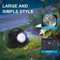 4Pack Solar Rock Lights Outdoor Path Light Garden Ip44 Led Landscape Spotlights - thumbnail 4