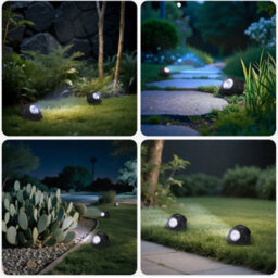 4Pack Solar Rock Lights Outdoor Path Light Garden Ip44 Led Landscape Spotlights - thumbnail 2