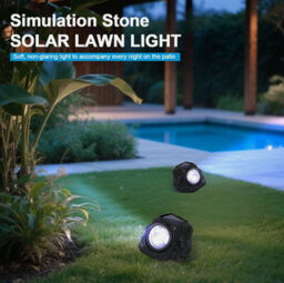 4Pack Solar Rock Lights Outdoor Path Light Garden Ip44 Led Landscape Spotlights - thumbnail 3