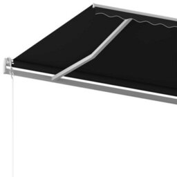 Berkfield Manual Retractable Awning 500X350 Cm Anthracite - thumbnail 5