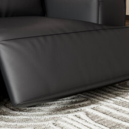 Valencia Valentina Leather Three Seats Recliner Sofa Black Nappa 11000 Leather Kiln-Dried Wood Adjustable Headrest - thumbnail 5