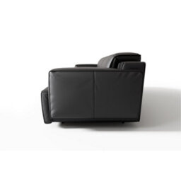Valencia Valentina Leather Three Seats Recliner Sofa Black Nappa 11000 Leather Kiln-Dried Wood Adjustable Headrest - thumbnail 8