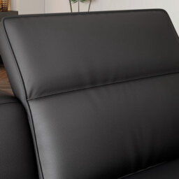 Valencia Valentina Leather Three Seats Recliner Sofa Black Nappa 11000 Leather Kiln-Dried Wood Adjustable Headrest - thumbnail 6