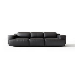 Valencia Valentina Leather Three Seats Recliner Sofa Black Nappa 11000 Leather Kiln-Dried Wood Adjustable Headrest - thumbnail 7