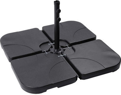 4-Pack Umbrella Base Weights, Fillable With Water Or Sand, 60-80Kg Capacity For Patio Or Garden - image 1