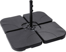 4-Pack Umbrella Base Weights, Fillable With Water Or Sand, 60-80Kg Capacity For Patio Or Garden - thumbnail 1