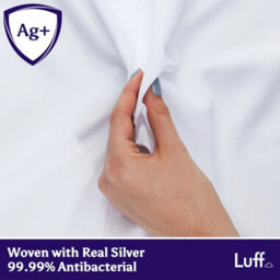 Xample Luff Silverlining 1000 Thread Count 100% Organic Bamboo Pillowcase Pair, White Hypoallergenic Cooling Moisture Wicking - thumbnail 5