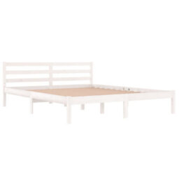 Berkfield Day Bed Solid Wood Pine 160X200 Cm King Size White - thumbnail 3
