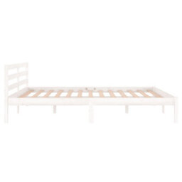Berkfield Day Bed Solid Wood Pine 160X200 Cm King Size White - thumbnail 5